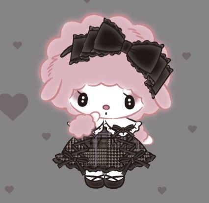 Goth My Melody, My Little Piano, Girly Artwork, Sanrio Icons, My Sweet Piano, Charmmy Kitty, Jirai Kei, Sailor Moon Aesthetic, Hello Kit