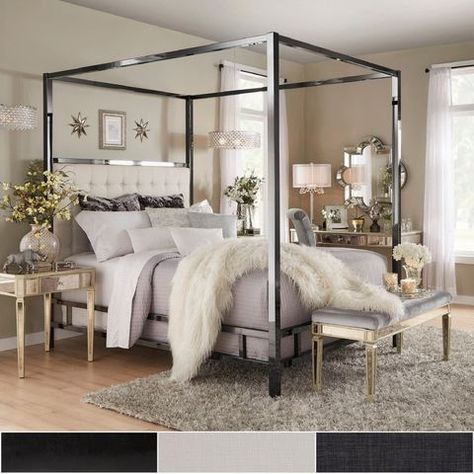 10 Timeless Bedroom Trends That'll Never Go Out of Style Simple Bed Designs, Metal Canopy Bed, Murphy Bed Ikea, Canopy Bedroom, Design Blogs, Simple Bed, Four Poster, Poster Bed, Nickel Metal