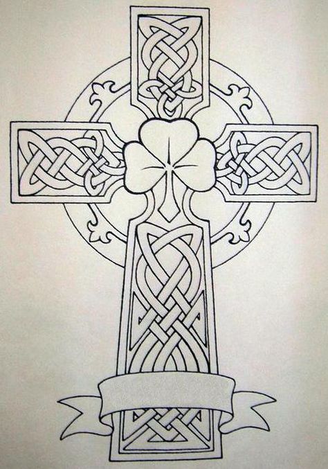 Celt Cross 001 by ppunker on DeviantArt Celtic Skull, Friendship Symbol Tattoos, Celtic Symbols And Meanings, Celtic Coloring, New Beginning Tattoo, Celtic Quilt, Cross Drawing, Celtic Artwork, Celtic Cross Tattoos