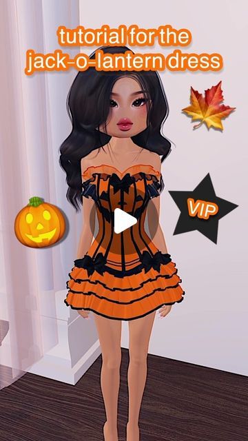 ♡ on Instagram: "tutorial on how to make the jack-o-lantern dress with vip 🎃 should i do more halloween looks?   #dresstoimpress #roblox #dti #dresstoimpressroblox #robloxedit #trending #outfitinspo #robloxedits #halloween #fall #spookyseason #pumpkinspice #fallfashion" Halloween Pumpkin Dress Dti, Di New Codes Halloween Update, Trick Or Treat Dti Outfits, Dti Theme Trick Or Treat, Halloween Dti Non Vip, Halloween Dress To Impress No Vip, Halloween Dti Codes, Dti Codes Halloween, Di Halloween Update