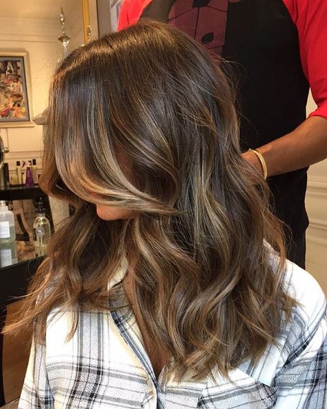 Alen M | Femme Coiffure Salon on Instagram: “#HairColor by @AlenM #HairCut by… Cool Brown Hair, Wave Hairstyle, Waves Haircut, Caramel Hair, Caramel Highlights, Brunette Balayage Hair, Brown Hair Balayage, Brown Blonde Hair, Haircut For Thick Hair