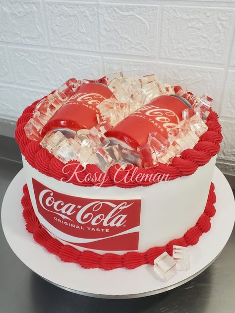 Coke Cola Cake Theme, Coca Cola Cake Design Birthdays, Coca Cola Party, Coke Cake, Coca Cola Cake, Cola Cake, Make Up Cake, Coke Cola, Easy Baking Recipes Desserts