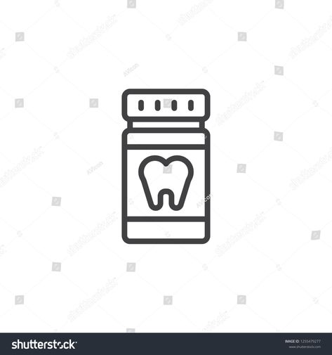 Dental pills bottle outline icon. linear style sign for mobile concept and web design. Tooth care medicine simple line vector icon. Symbol, logo illustration. Pixel perfect vector graphics mobile#sign#style#design Bottle Outline, Tooth Care, Line Vector, Pill Bottles, City Illustration, Teeth Care, Pixel Perfect, 3d Background, Symbol Logo