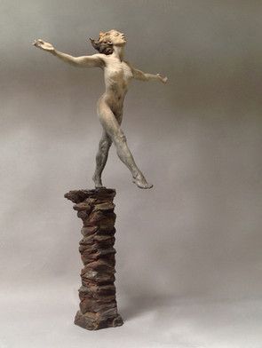 Moon In Aquarius, Figure Sculpture, Faith Art, Unique Sculptures, Sculptures For Sale, Leap Of Faith, Detail Art, Figurative Sculpture, Art Business