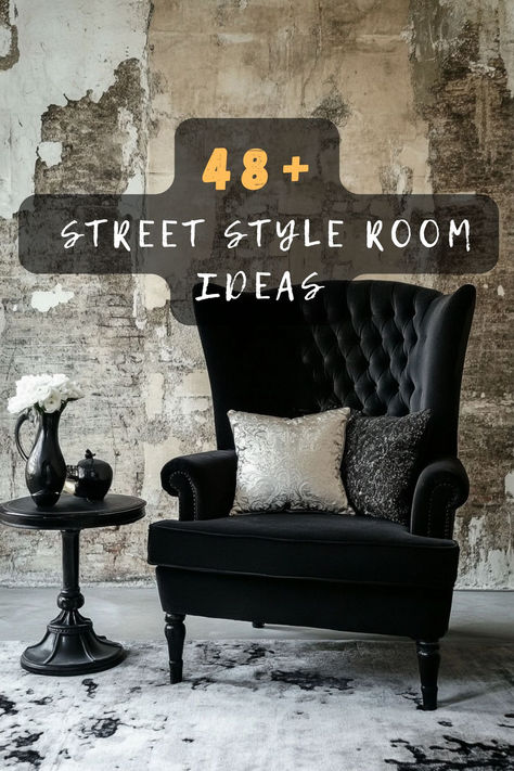 Craving a bold and edgy vibe for your room? 🏙️ Discover 48 street style room ideas that bring urban flair and creativity into your space. From graffiti accents to industrial elements, these designs are perfect for expressing individuality. Click to explore these unique street style room transformations. #StreetStyleRooms #UrbanDesign #CreativeSpaces #EdgyInteriors #RoomMakeover #IndustrialChic #UniqueDecor Edgy Decor Interior Design, Edgy Home Decor Ideas, Graffiti Room Ideas, Graffiti Accents, Urban Eclectic Decor, Punk Home Decor, Street Style Bedroom, Style Room Ideas, Street Style Room