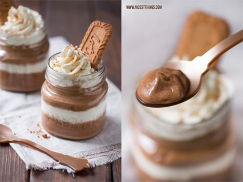 * Nicest Things - Food, Interior, DIY: Karamell-Mousse mit Lotus Biscoff Biscoff Mousse, Biscoff Caramel, Biscoff Dessert, Biscoff Cream, Mousse Dolce, Caramel Dessert, Caramel Mousse, Caramel Cream, Caramel Desserts