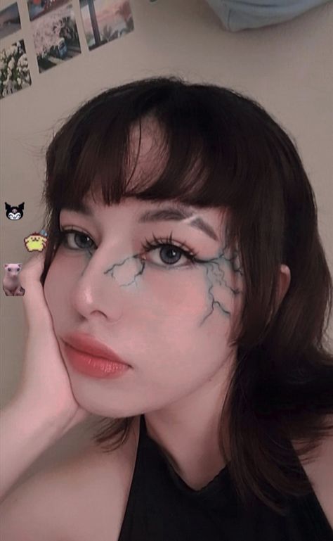 Makeup SK Thunderous Inspired Straykids Makeup Inspiration, Skz Makeup Inspired, Skz Inspired Makeup, Stray Kids Makeup Inspired, Stray Kids Inspired Makeup, Straykids Makeup, Thunder Makeup, Stray Kids Makeup, Skz Makeup