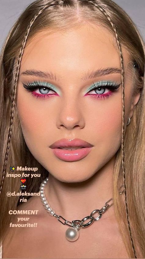 Barbie Eye Makeup, Spring Makeup Looks, Catwalk Makeup, Disco Makeup, Club Makeup, Eye Makeup Images, Sparkly Makeup, Carnival Makeup, Dewy Makeup