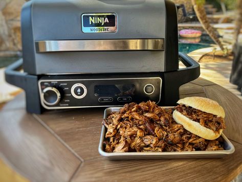 Ninja Woodfire Grill Smoked Pulled Pork Recipe Ninja Wood Fired Grill Recipes, Ninja Outdoor Grill Recipes, Ninja Smoker Recipes, Ninja Wood Fire Outdoor Grill Recipes, Ninja Smoker Grill Recipes, Ninja Woodfire Outdoor Grill Recipes, Ninja Woodfire Grill Recipes, Wood Fire Grill Recipes, Ninja Ideas