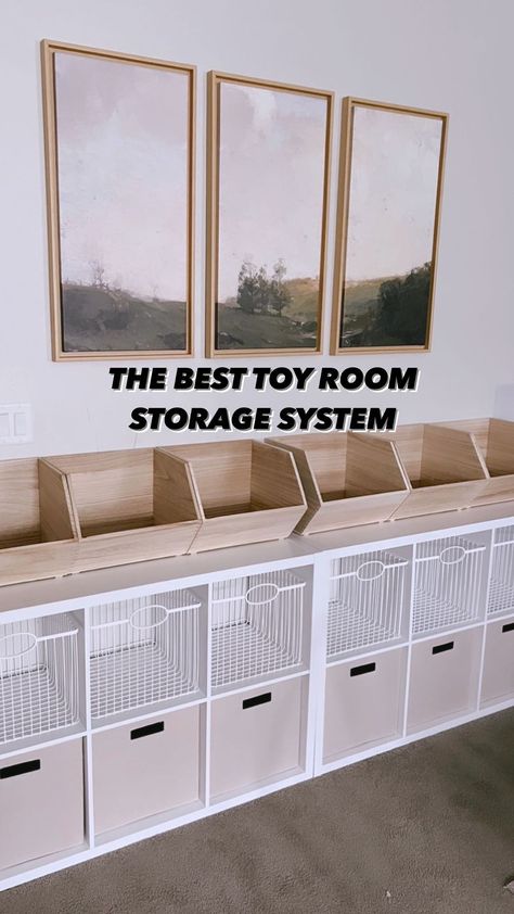 Toy Closet Storage Ideas, Toy Storage For Playroom, Hidden Toy Storage Ideas, Vertical Toy Storage, Toy Cubbies, Large Toy Storage Ideas, Tv Stand Toy Storage, Toy Storage For Living Room, Girl Toy Storage