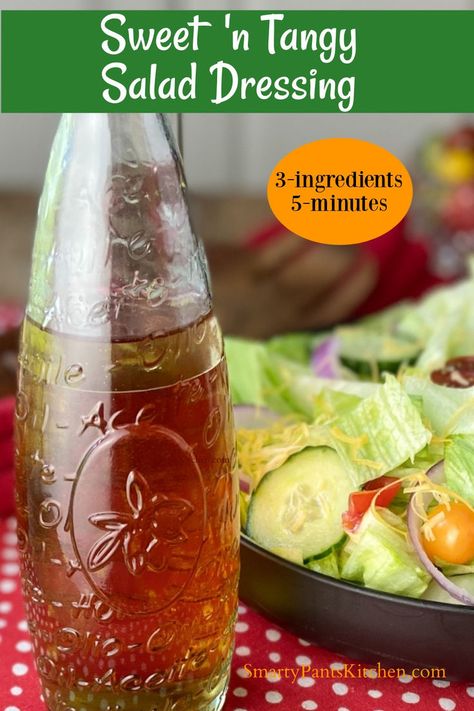 Sweet and tangy salad dressing in decorative bottle. Apple Cider Salad Dressing, Apple Cider Vinegar Salad Dressing, Apple Cider Vinegar Salad, Apple Salad Dressing, Tangy Salad Dressing, Oil And Vinegar Dressing, Tomatoes And Cucumbers, Vinegar Salad, Apple Cider Vinegar Recipes