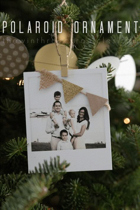 Polaroid Ornament - The Winthrop Chronicles - Lines Across Polaroid Ornament, Diy Photo Ornaments, Picture Ornaments, Diy Ornaments, Photo Ornaments, Christmas Decorations To Make, Christmas Love, Xmas Ornaments, Diy Christmas Ornaments