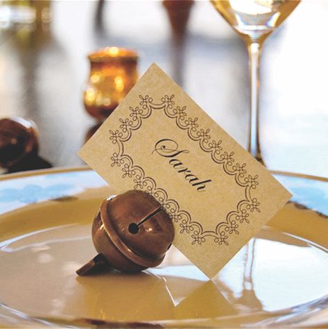 Our toasting bells are the perfect addition to your dinner party or holiday table. Whether you’re decorating for fall, Christmas, New Year’s Eve or another celebratory event, we’ve got you covered!⁣⁣⁣⁣Our beautiful toasting bells serve as a place card holder for your guests, a unique label holder for your holiday buffet, as well as a gorgeous bell to ring as you toast & celebrate your special occasion! Our Toasting Bells / Place Card Holders are handcrafted from premium lead-free brass. They are Place Seating Card Ideas, Xmas Foods, Place Holders, Decorating For Fall, Christmas Place Cards, 20th Birthday Party, The Polar Express, Place Card Holder, Christmas Dinner Party