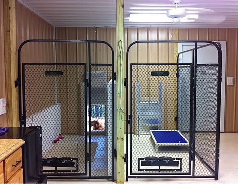 30+ Best Indoor Dog Kennel Ideas – Page 5 – The Paws Dog Run In Garage, Dog Kennel Inside Garage, Garage Set Up For Dogs, Dog House In Garage, Dog Kennels In Garage, Garage Kennel For Dogs, Dog Garage Area, Kennel In Garage, Indoor Kennels For Dogs