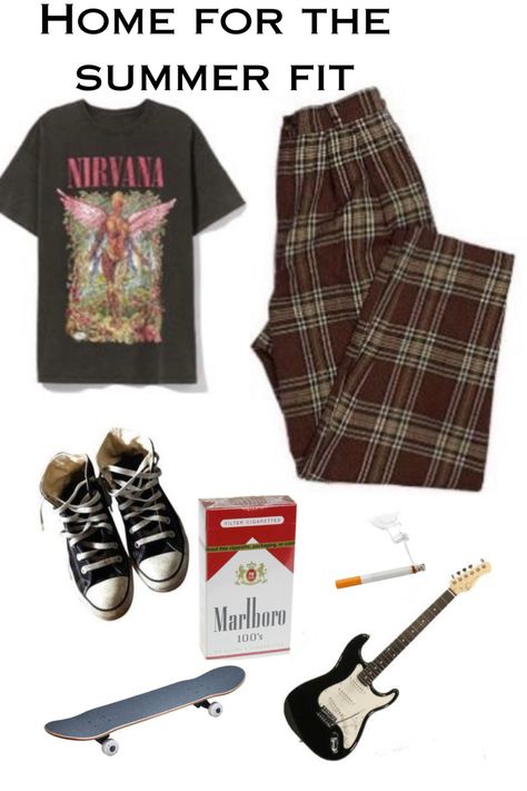 Grunge Summer Outfits Masc, Midwest Emo Summer Outfits, Indie Punk Outfits, Summer Trans Masc Outfits, Mid West Emo Outfits, Indie Goth Outfits, Trans Masc Outfits Summer, Trans Masc Art, Grunge Outfit Summer