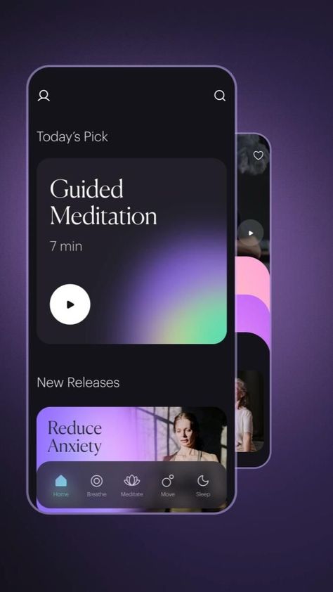 App Design Trends, To Do App, Ui Ux 디자인, Meditation App, Ui Design Trends, Mobile App Design Inspiration, App Interface Design, Meditation Apps, Calm Your Mind