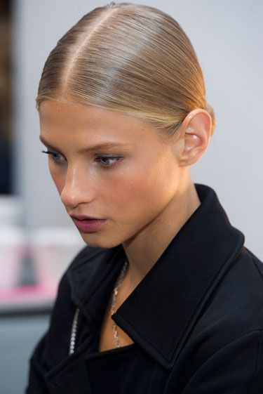 Spring 2013 Fashion Beauty - Best Hair and Makeup at New York Fashion Week - Harper's BAZAAR Slicked Back Hairstyles, Rainy Day Hairstyles, Slicked Back Hair, Work Hairstyles, Low Ponytail, Sleek Hairstyles, Blow Your Mind, Ponytail Hairstyles, Hair Day