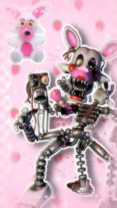 Kawaii Fnaf Wallpaper, Mangle Aesthetic, Mangle Wallpaper, Fnaf Mangle, Fnaf Foxy, Funtime Foxy, Animatronic Fnaf, Fnaf Wallpapers, Creature Artwork