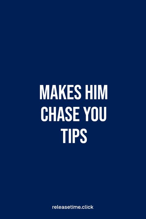 Looking to grab the attention of someone special and have them chase after you? Discover effective tips and tricks that will ignite his interest. From the right body language to the perfect conversation starters, learn how to make yourself appealing without losing your uniqueness. With simple yet proven strategies, you can get him wanting to get closer How To Make Him Chase You, Make Him Chase You, Ways To Show Love, Mutual Respect, Do Not Be Afraid, Knowing Your Worth, Conversation Starters, Make Yourself, Effective Communication