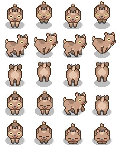 Cuter Fatter Goats at Stardew Valley Nexus - Mods and community Fat Animals, Stardew Valley Layout, Pixel Art Tutorial, Cute Goats, Pixel Art Characters, Pixel Art Grid, Pix Art, Pixel Art Games, Pixel Games