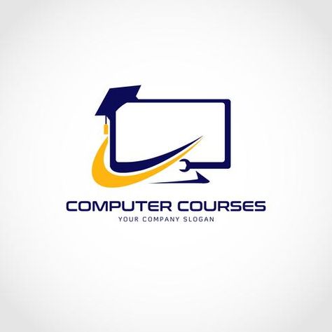 Computer Courses Logo Computer Icon Design, Computer Company Logo, Computer Logo Design Ideas, Laptop Logo, Electronics Logo Design, Call Logo, Computer Course, Computer Club, Computer Logo