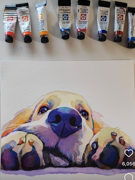 Watercolor And Pen Art Animals, Dog Watercolour Painting, Dog Paintings Easy, Dog Art Diy, Childrens Book Illustrations, Dog Watercolor Painting, Dog Watercolor, 강아지 그림, Diy Watercolor Painting