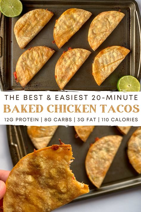 Baked Chicken Tacos, High Protein Dinner, Protein Dinner, Healthy Low Calorie Meals, Low Calorie Dinners, Healthy High Protein Meals, High Protein Low Calorie, Protein Meals, Health Dinner Recipes