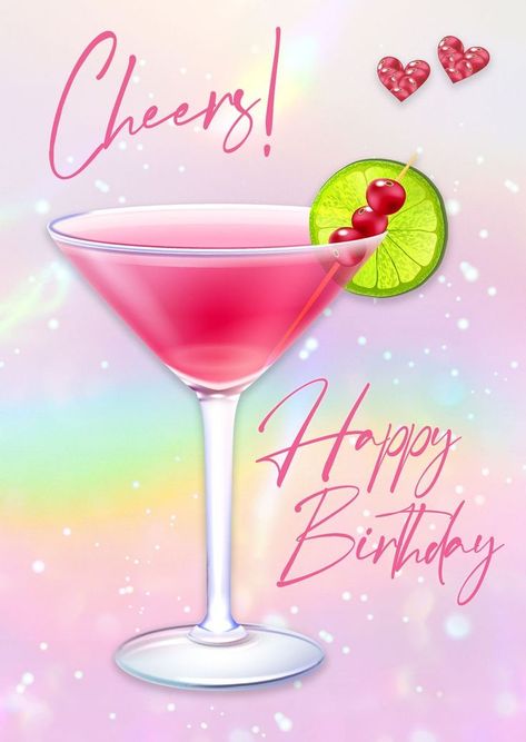 Birthdays Messages, Happy Birthday Drinks, Friends Happy Birthday, Happy Birthday Postcard, Happy Birthday Cheers, Birthday Postcard, Birthday Wishes Flowers, Birthday Greetings Friend, Bday Gifts