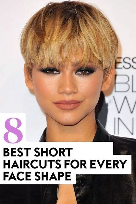 Ready to cut your hair short? We've rounded up the best short haircuts for every face shape,from pixie cuts to lobs and bobs with pro suggestions. #hairtips #hairinspiration #hairstyles Cute Hairstyles For Round Faces, Round Faces With Bangs, Caramel Hair Color Ideas, Caramel Hair Color, Pixie Cut Round Face, Hair For Round Face Shape, Short Hair Cuts For Round Faces, Pixie Haircut For Round Faces, Bangs For Round Face