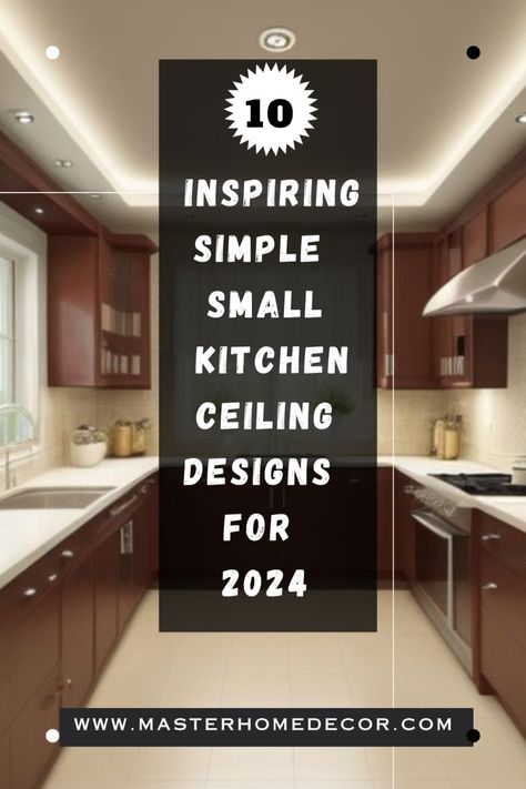 Small kitchens are often found in apartments, small homes, or studios, with a floor area of around 70–80 square feet or less. Designing ceilings for these kitchens requires considering factors like ceiling height, lighting, ventilation, and style. Understanding these constraints helps create ceilings that enhance space, functionality, and visual appeal. This article explores the importance of ceilings in small kitchens, design factors, different layouts, materials, 10 popular ceiling designs, color choices, and budget considerations. #SmallKitchenDesign #CeilingDesign #KitchenCeilings #CompactKitchen #SpaceSavingDesign #KitchenRenovation #InteriorDesign #HomeImprovement #KitchenIdeas #Small Kitchen #KitchenRemodel #DesignInspiration #KitchenMakeover #CeilingDecor #ModernKitchen Small Kitchen Ceiling Design, Small Kitchen Ceiling Ideas, Kitchen False Ceiling Design, Kitchen Ceiling Designs, Types Of Kitchen Layouts, Simple Small Kitchen, Kitchen Ceilings, Kitchen Ceiling Design, Trendy Kitchen Design