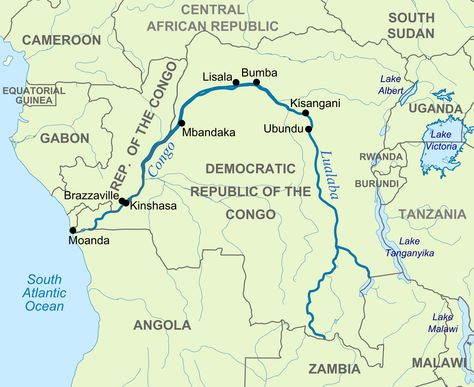 The Congo river Kingdom Of Kongo, Songhai Empire, Victoria Lake, Congo River, Lake Tanganyika, Central Africa, River Basin, Great River, Dr Congo