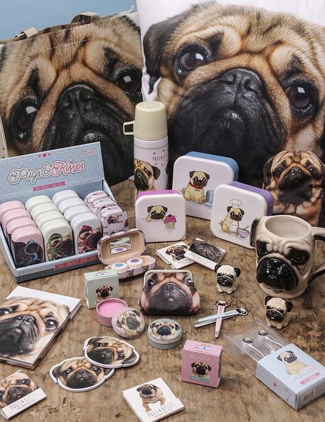 Pug Accessories, Pug Mug, Pugs And Kisses, Contact Lens Cases, Pug Shirt, Cotton Bags, Black Pug, Dog Pajamas, School Accessories