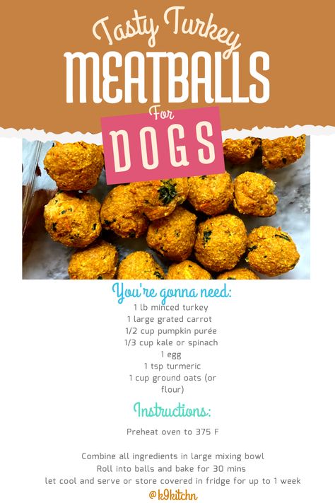 Dogs Thanksgiving Dinner, Turkey Meatballs For Dogs, Turmeric Carrots, Meatballs For Dogs, Thanksgiving Dog Treats, Oreo Food, Turkey Dog Treats, Puppy Schedule, Dog Eats