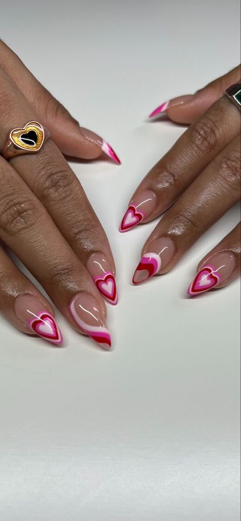 Valentines Nail Art, Valentine Nails Pink, Valentines Nail, Vday Nails, Heart Nail Designs, Red Valentine, Valentine Nail Art, February Nails, Nail Designs Valentines