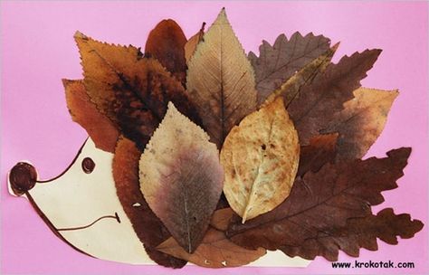 @whitestuff Love this autumn crafty hedgehog to make with daughter after collecting leaves. #wscrafting Leaf Crafts Kids, Collage Nature, Autumn Leaves Craft, Kids Fall Crafts, Fun Fall Crafts, Theme Nature, Leaf Crafts, Fall Crafts For Kids, Autumn Crafts