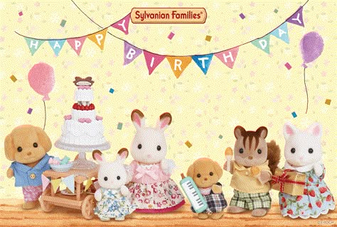 Calico Critters Birthday, Girly Birthday Party, Birthday Vibes, Calico Critters Families, Sylvanian Family, Bday Invitations, Calico Critters, Family Illustration, Roblox Avatar