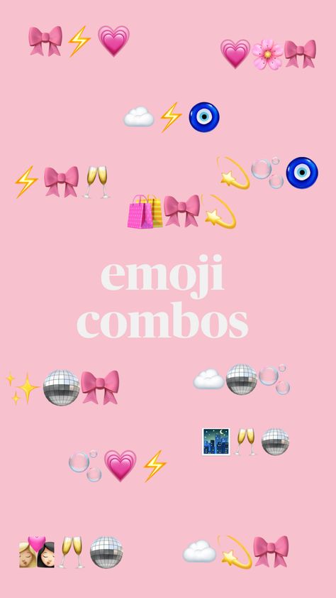 Emojis Iphone, Emoji Combos, Iphone, Pink