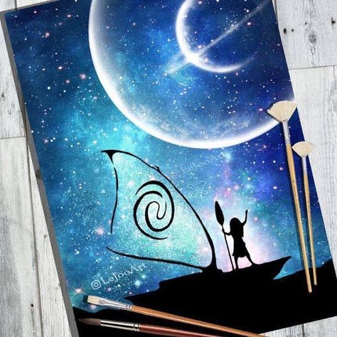 Disney Art Painting, Disney Watercolour, Disney Art Diy, Disney Canvas Paintings, Disney Painting, Disney Canvas Art, Disney Canvas, Disney Paintings, Princess Silhouette