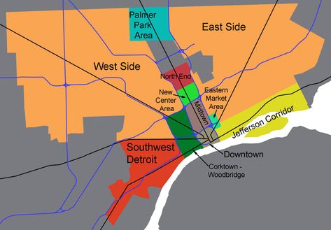 Detroit Downtown, Detroit Neighborhoods, Detroit Map, Coney Dog, Detroit Motors, Built Different, Detroit History, Detroit Lions Football, Detroit City