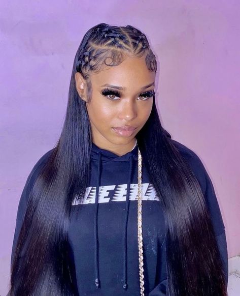 Braided Cornrow Hairstyles, Protective Hairstyles Braids, Girls Hairstyles Braids, Hair Ponytail Styles, Dope Hairstyles, Cornrow Hairstyles, Ponytail Styles, Goddess Braids, Baddie Hairstyles