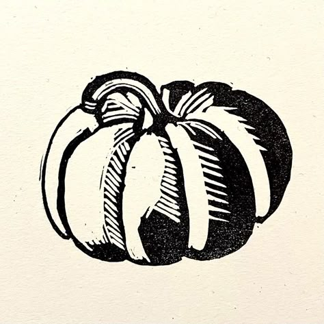 Halloween Linocut Prints, Pumpkin Lino Print, Halloween Linoprint, Halloween Lino Print, Simple Linocut Designs, Pumpkin Linocut, Halloween Linocut, Linocut Prints Ideas Simple, Lino Print Ideas