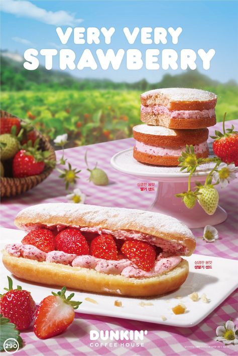 Strawberry Poster Design, Aesthetic Desserts Photography, Dessert Poster Design, Dessert Advertising, Cafe Poster Design, Cake Poster Design, Strawberry Poster, Dessert Poster, Strawberry Dessert