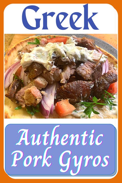 The most delicous, tender, pork gyros ever - authentically Greek! #authenticgreekporkgyros #easyporkgyros #bestgreekporkgyros #internationalporkdishes #internationalporkgyros #bestgyrorecipes #greatgreekporkrecipes #authenticgreekporkrecipes #greekporkgyrosforcampany #easygreekporkgyrosforfamily #besttzatzikisauce #easytzatzikisauce #bestyogurtsauceforgyros #porkgyrostomakeathome #porkgyrosrecipewithoutaspit #Easygreeksandwiches #bestgreekgyrosandwiches #porkgyrosandwiches #bestgreekrecipes Pork Gyros Recipe, Greek Pork Tenderloin, Veggies Sauce, Greek Pork, Pork Gyros, Greek Party, Man Recipes, Pork Roast In Oven, Greek Recipes Authentic