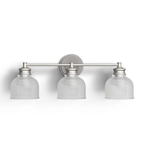 Besima 3 Light Vanity Light & Reviews | Joss & Main Vanity Lights, Light Vanity, Bathroom Wall Lights, Glass Texture, Bathroom Vanity Lighting, Dimmer Switch, Vanity Light, Incandescent Bulbs, Joss And Main