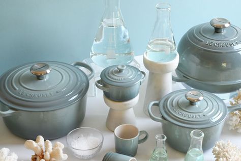 Sea Salt Le Creuset, Le Creuset Sea Salt Collection, Le Creuset Sea Salt, Condo Goals, Le Crueset, Le Creuset Kitchen, Le Creuset Colors, Crispy Smashed Potatoes, Le Creuset Cookware