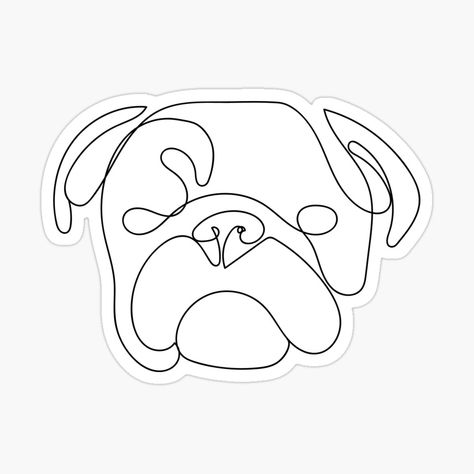 Get my art printed on awesome products. Support me at Redbubble #RBandME: https://www.redbubble.com/i/sticker/Fine-line-Bulldog-by-SofiaDelgado/161271806.EJUG5?asc=u English Bulldog Tattoo Outline, English Bulldog Tattoo, English Classic, Bulldog Tattoo, White Bucket Hat, Tattoo Outline, Fine Line, English Bulldog, Dad Hats