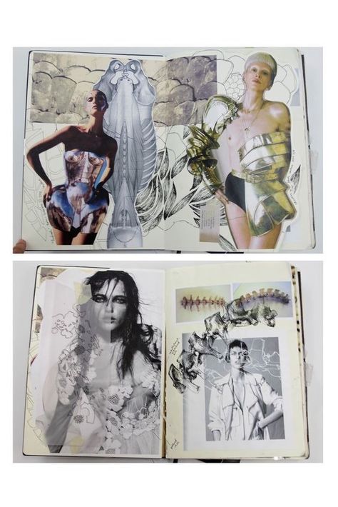 Fashion Sketchbook Inspiration, Sketchbook Layout, Textiles Sketchbook, Fashion Design Sketchbook, Fashion Design Portfolio, Fashion Sketchbook, Portfolio Inspiration, Trendy Art, Fashion Portfolio