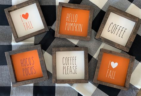 Fall Diys, Wood Books, Fall Goodies, Tiered Tray Signs, Autumn Diy, Tray Signs, Framed Signs, Fall Boards, Etsy Halloween