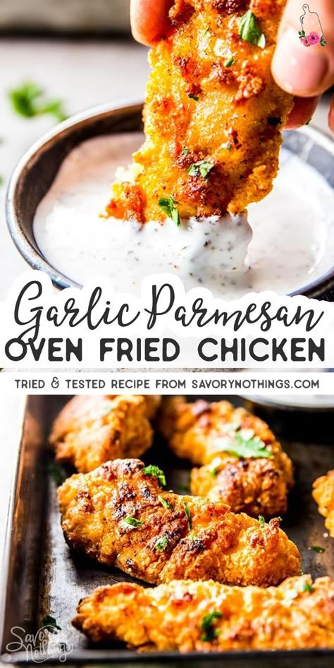 Oven Fried Chicken Recipes, Crispy Oven Fried Chicken, Chicken For Dinner, Chicken Breast Recipes Baked, Fried Chicken Recipe, Oven Fried, Oven Fried Chicken, Fried Chicken Recipes, Baked Chicken Breast