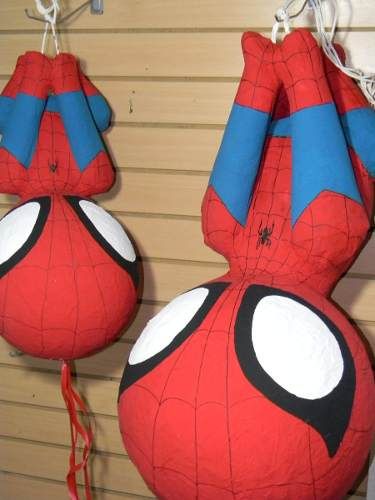 piñatas del hombre araña (spiderman) Spiderman Birthday Party Food, Spiderman Birthday Party Decorations, Unicorn Pinata, Spiderman Birthday Cake, Piñata Ideas, Spiderman Birthday Party, 5th Birthday Party Ideas, Avengers Party, Cars Party